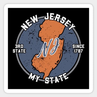 New Jersey My State Patriot State Tourist Gift Magnet